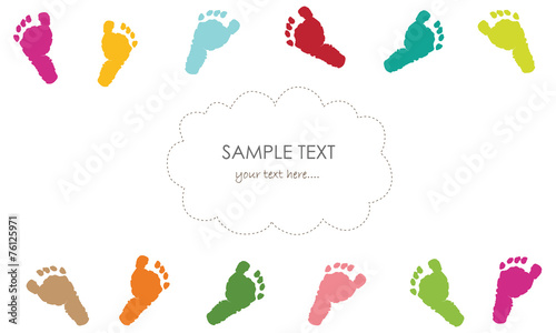 Baby foot prints greeting card