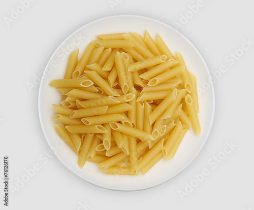 Macaroni on a white plate
