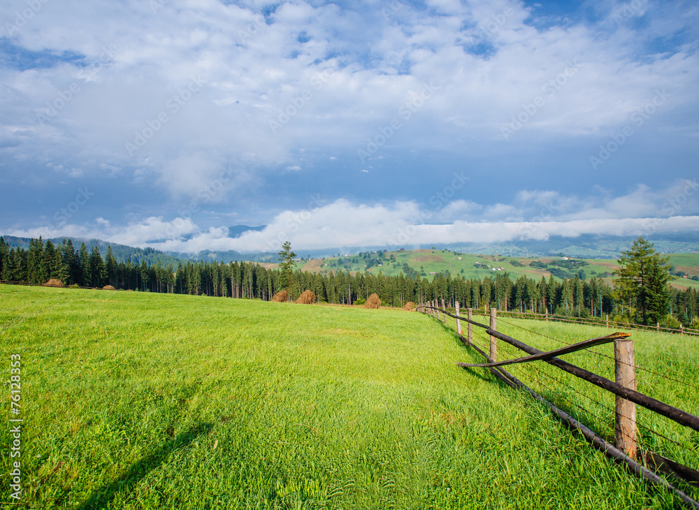 Beautiful sunny day is in mountain landscape. Beautiful sunny day is in mountain landscape.