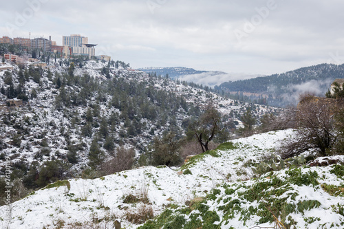 Jerusalem snowing 2015.
