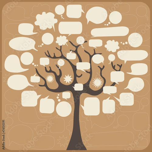 Speech bubble tree
