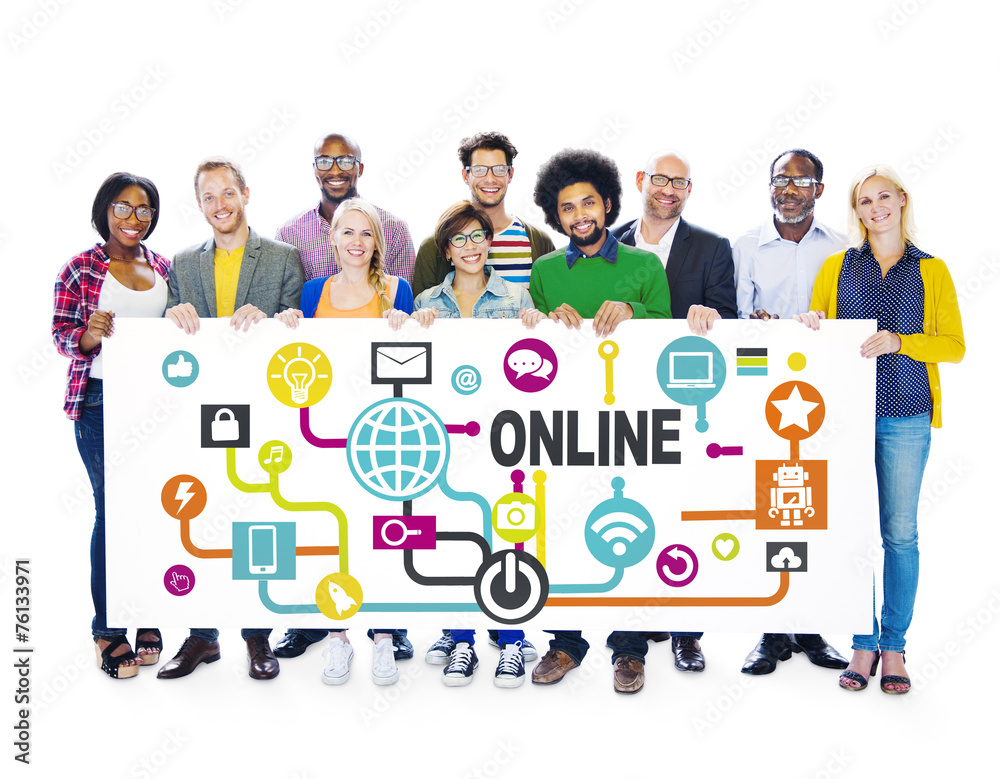 Global Online Communication Social Networking Technology Concept