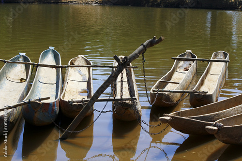 Traditional malagasy boat- canoe, africa, madagascar © dr322