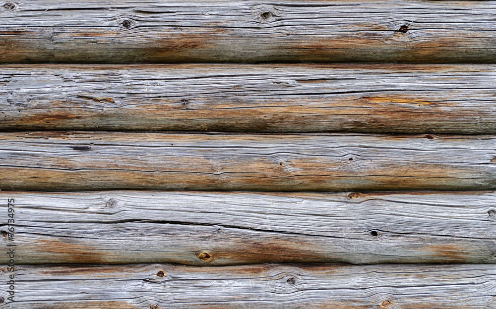 Texture of old cracked log wall Texture of old cracked log wall