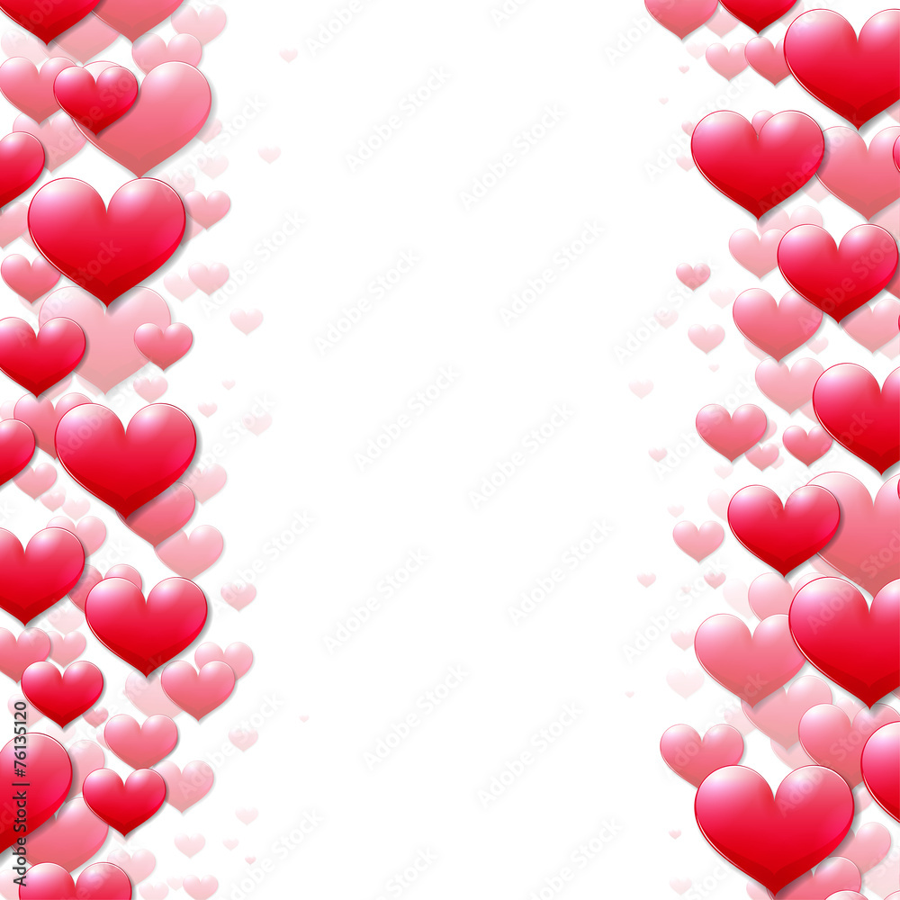 Valentines Day card with scattered purple hearts Valentines Day card with scattered purple hearts