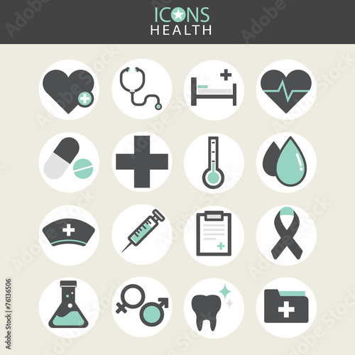 Vector of Health Hospital Flag Design Icons Symbol Concept