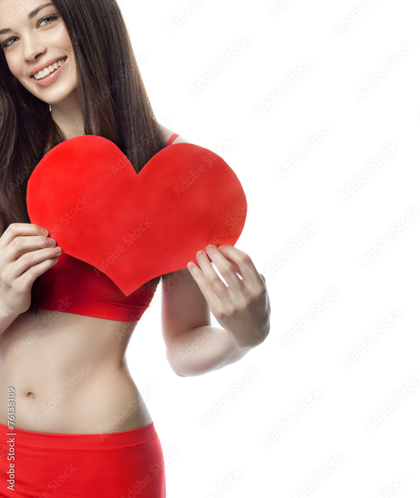 woman beauty with heart woman beauty with heart