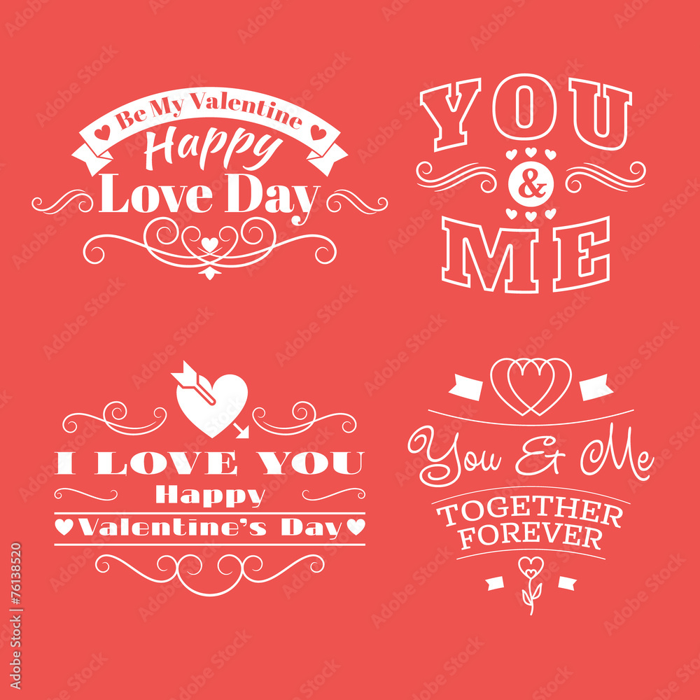 Valentine's day set of label, badges, stamp and design elements Valentine's day set of label, badges, stamp and design elements