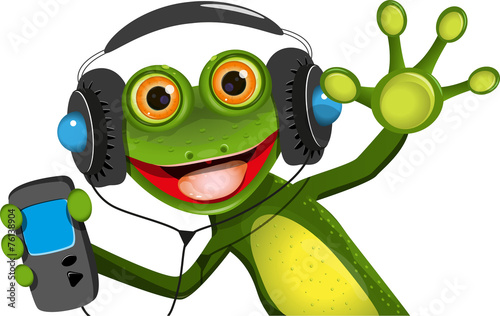 Frog In Headphones