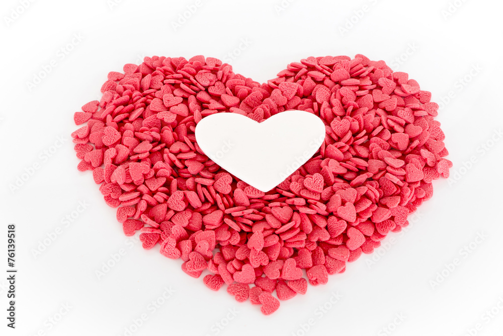 heart shape background from icing candy, for valentine