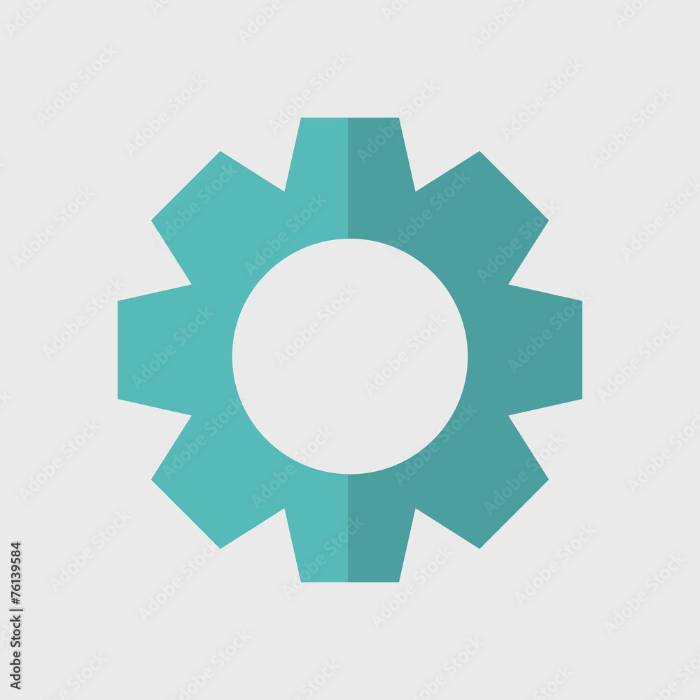 Vector of Flat Design Setting Setup Gear Icon Concept Vector of Flat Design Setting Setup Gear Icon Concept