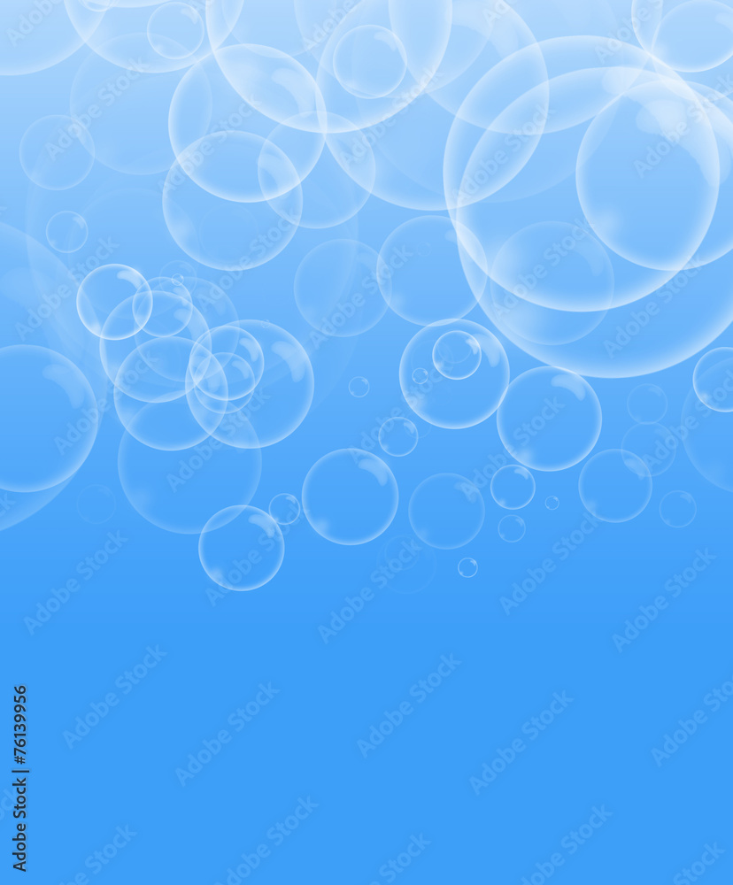 Bright bubble blue abstract background