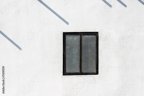 Window on white wall