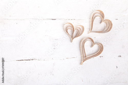 Heart-shaped cutout St Valentines hearts