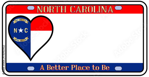 North Carolina License Plate