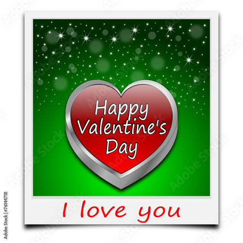 Happy Valentine's Day auf Polaroid