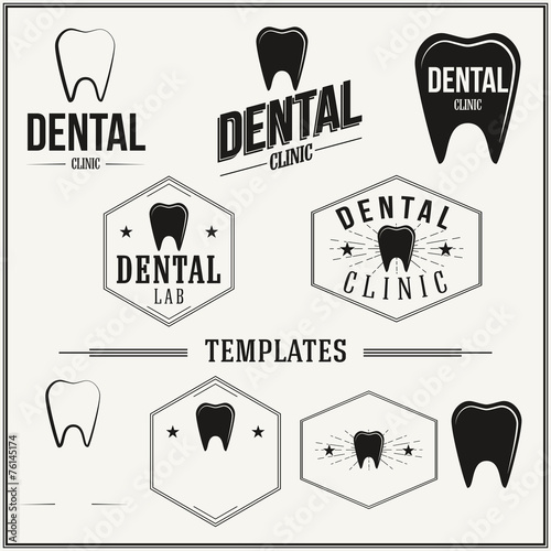Vintage insignias and logotypes set.
