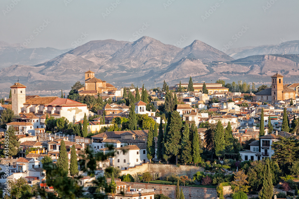 Muslim region of Albayzin in Granada, Spain