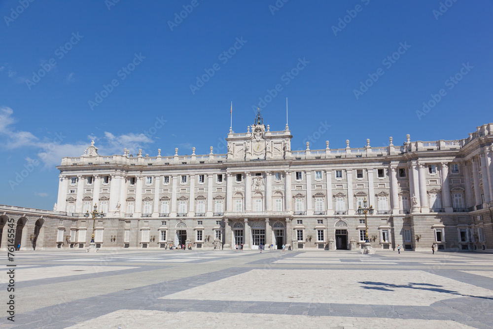 Tourists near the Royal palace, Madrid