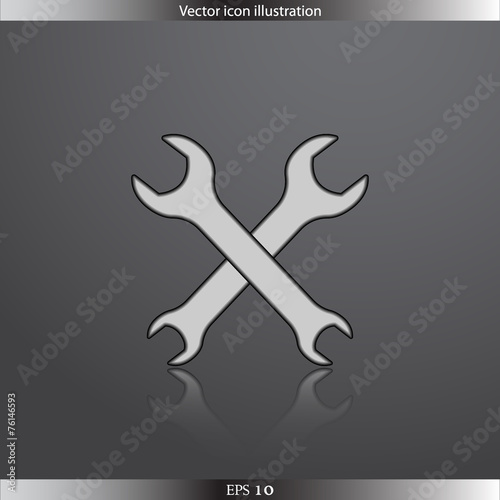 Vector repair tools web flat icon