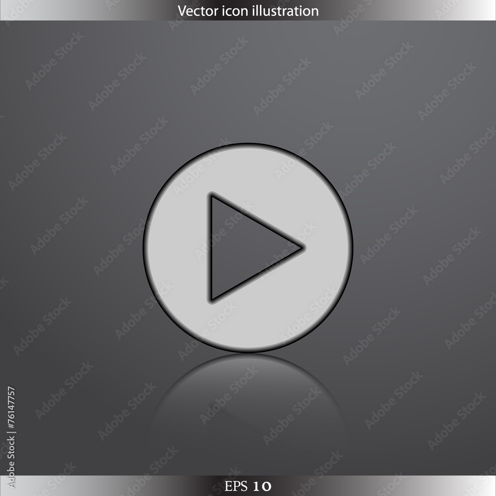 Vector play web flat icon