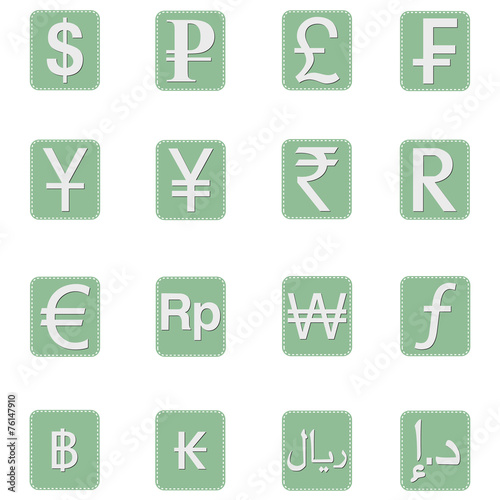 Currency symbol Icons photo