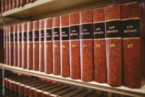 Close up of a lot of law reports photo