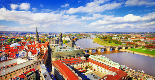 panoramic view of Dresden,old city
