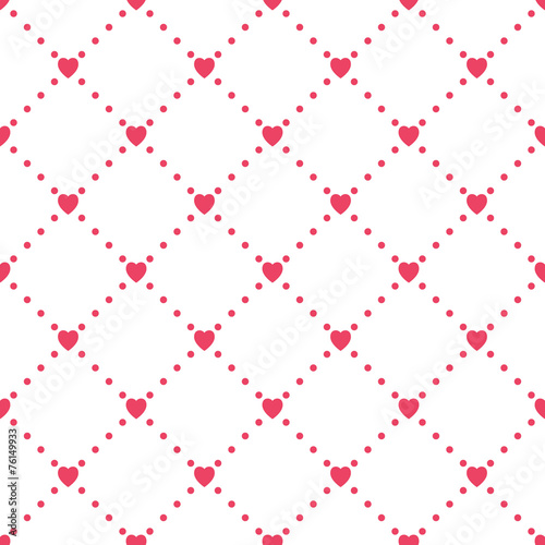 Seamless pattern with hearts. Valentine's vector texture