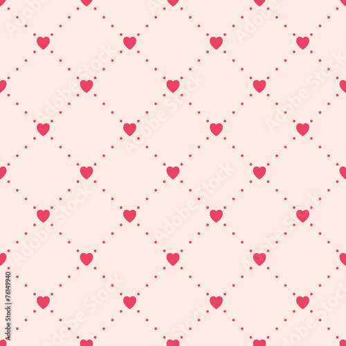 Seamless pattern with hearts. Valentine's vector texture
