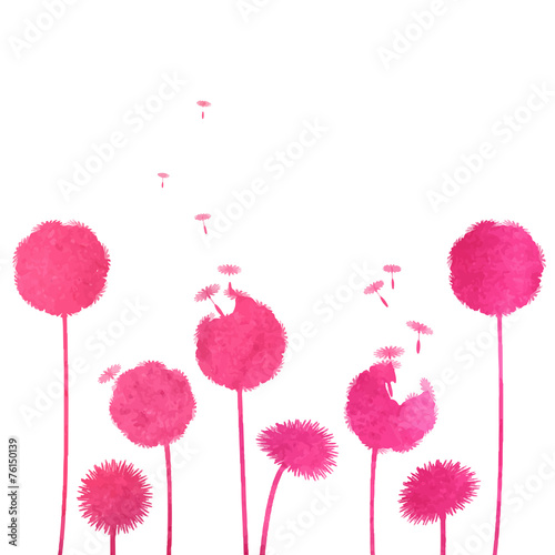 watercolor dandelion background