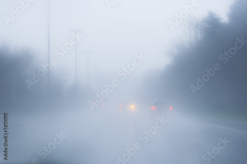 Obraz na płótnie highway with fog