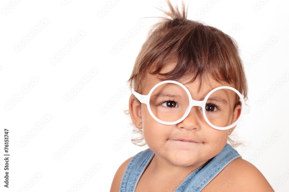 little girl and glasses