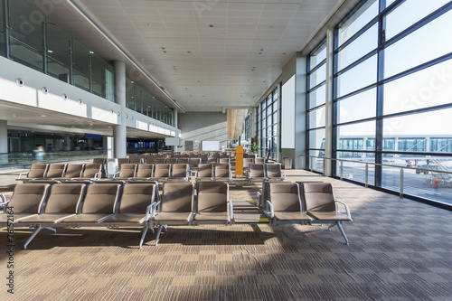 modern airport waiting hall interior