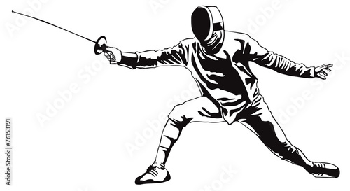 Fencing.Vector illustration
