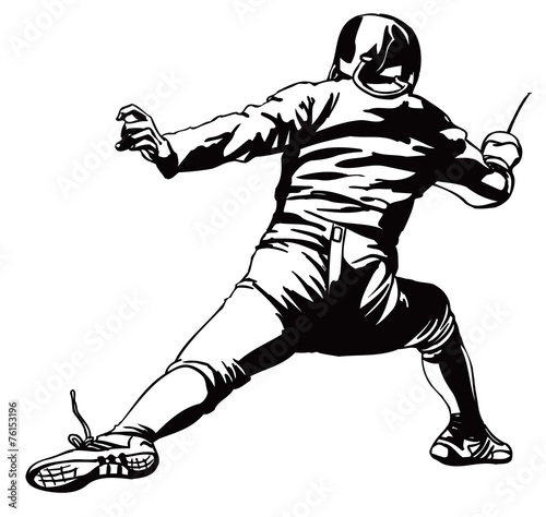 Fencing.Vector illustration
