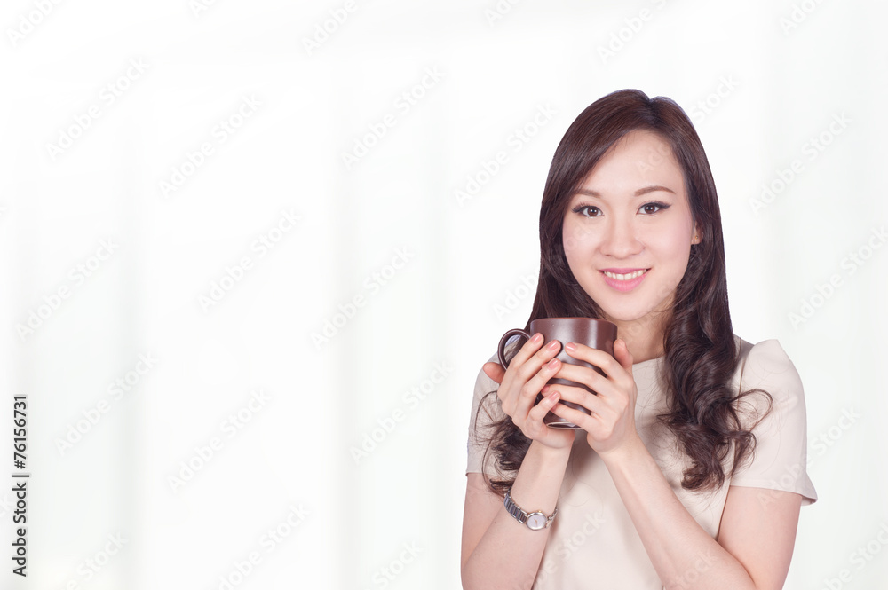 Portrait of young asia business woman in her office. Portrait of young asia business woman in her office.