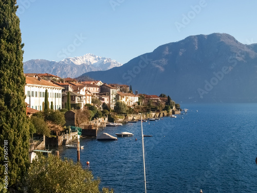 Sala Comacina, lake of Como. The small gulf with the harbor and