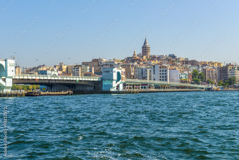View of the quays of old Istanbul from the sea