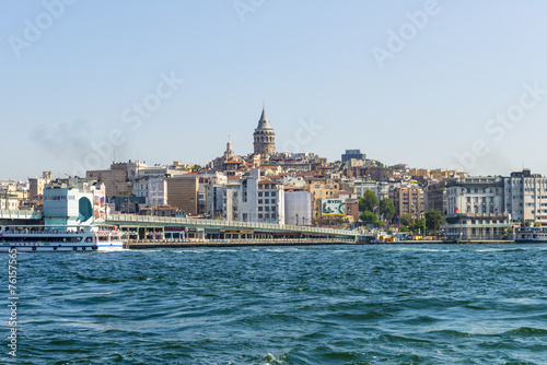 View of the quays of old Istanbul from the sea