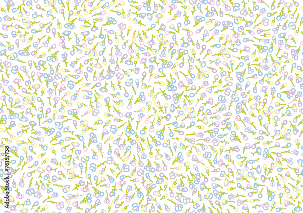 Vector seamless cute floral pattern. Vector seamless cute floral pattern.