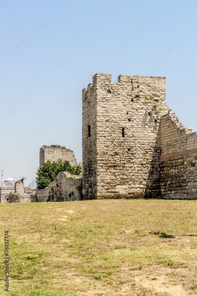 City walls of Emperor Theodosius. Istanbul