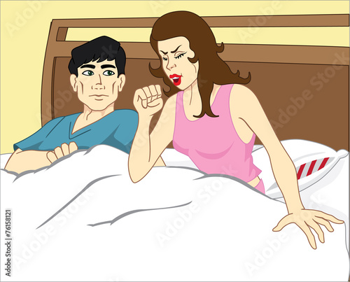 Couple can not sleep due to coughing.
