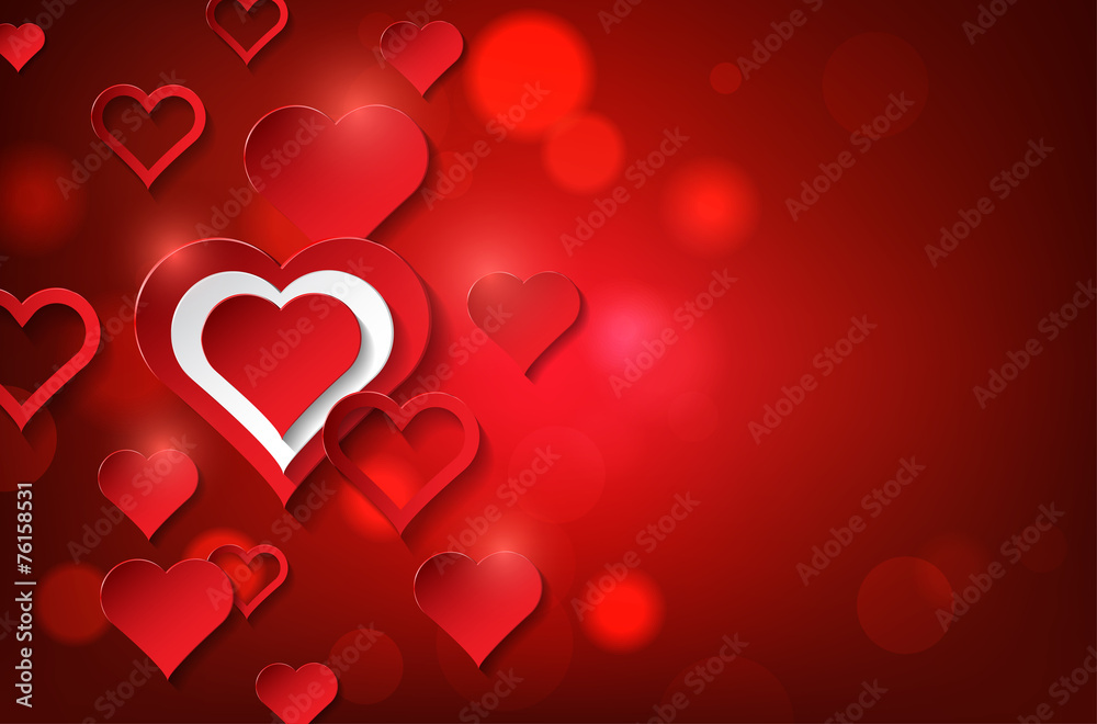 Valentines day background with abstract hearts