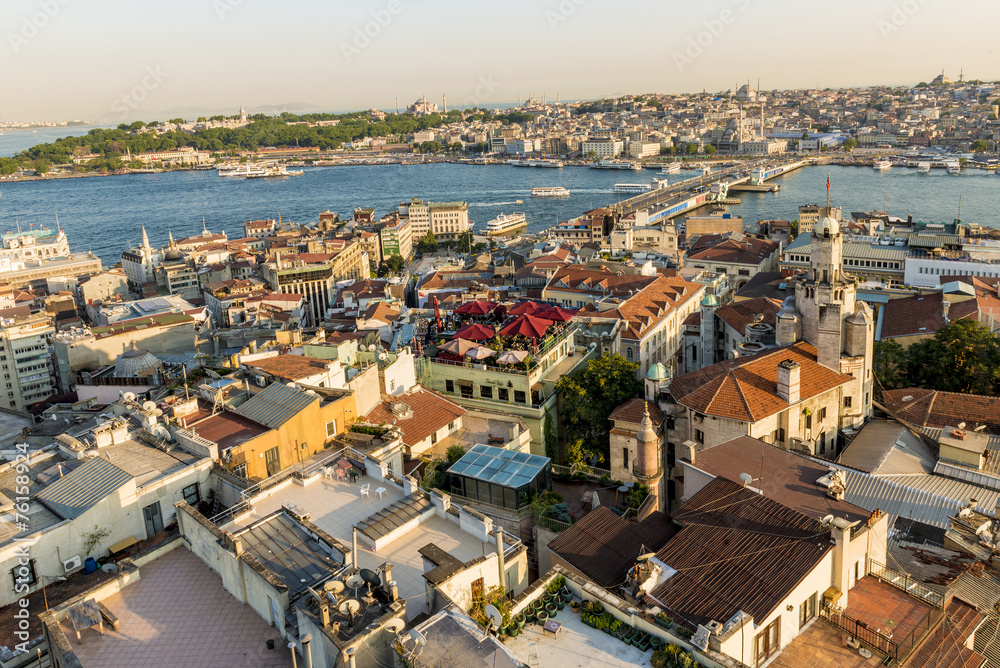 evening panorama of Istanbul