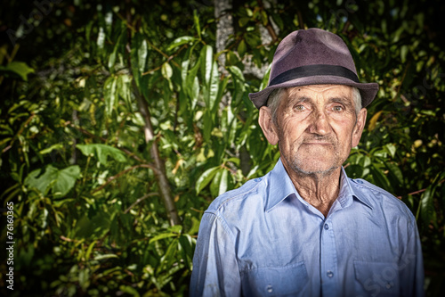 Expressive old farmer