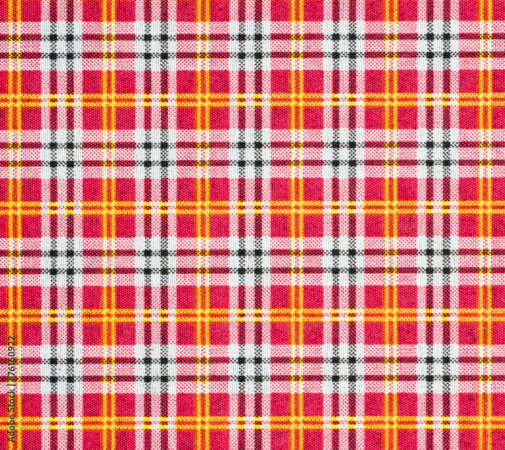 Fototapeta premium Stoff mit Karomuster in Rottönen