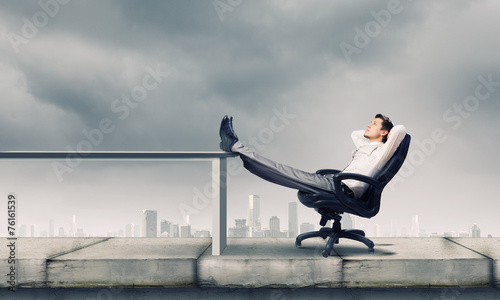 Businessman in chair