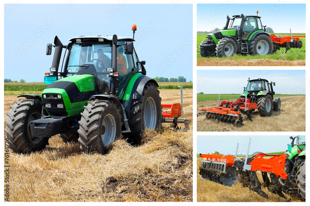Obraz premium Tractor collage