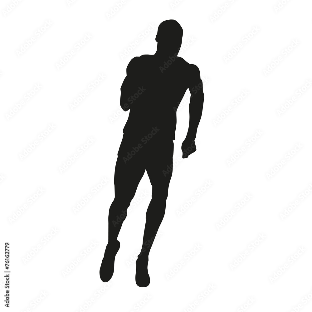 Running man vector silhouette